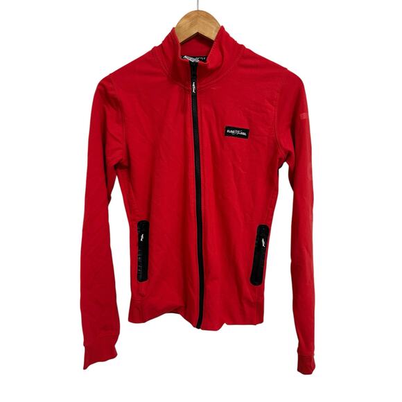 Flag Nor Fail women's lightweight zip up red jacket size Medium - Picture 1 of 6